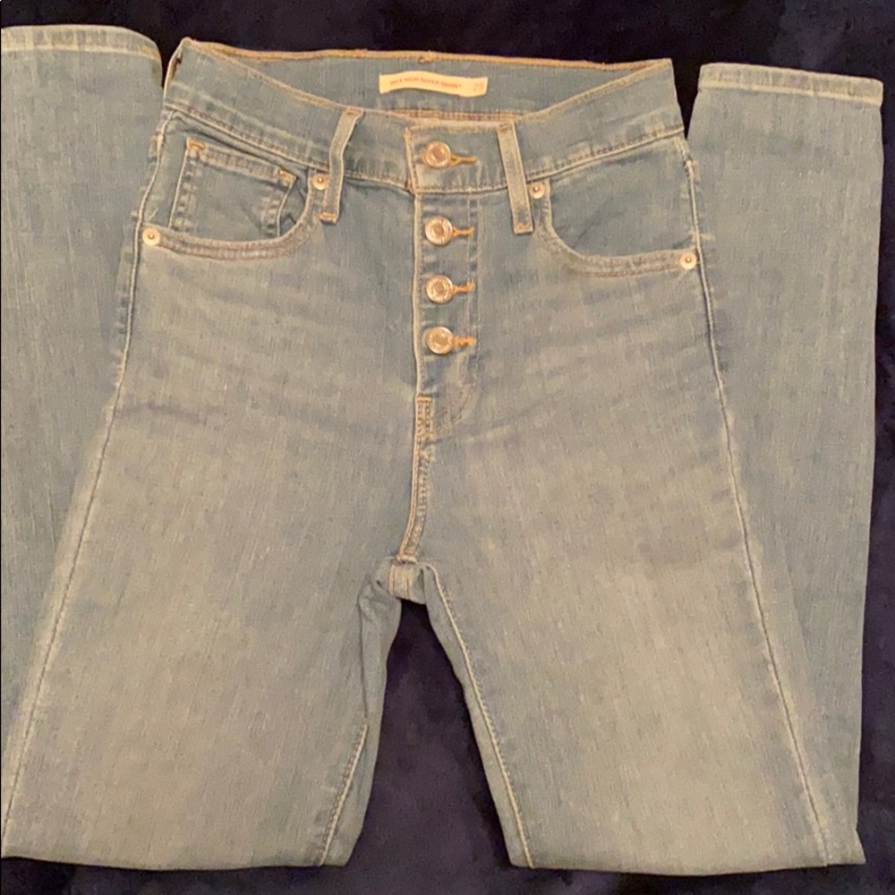 Levi’s Button Front Mile High Skinny Jeans